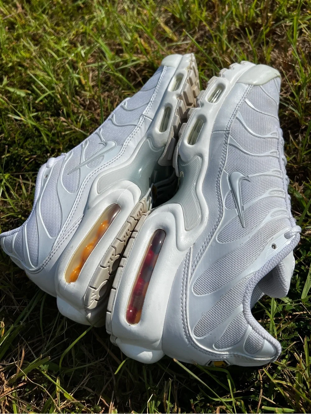 CLEAN Nike size 11 Womens Air Max Plus White Platinum shoes